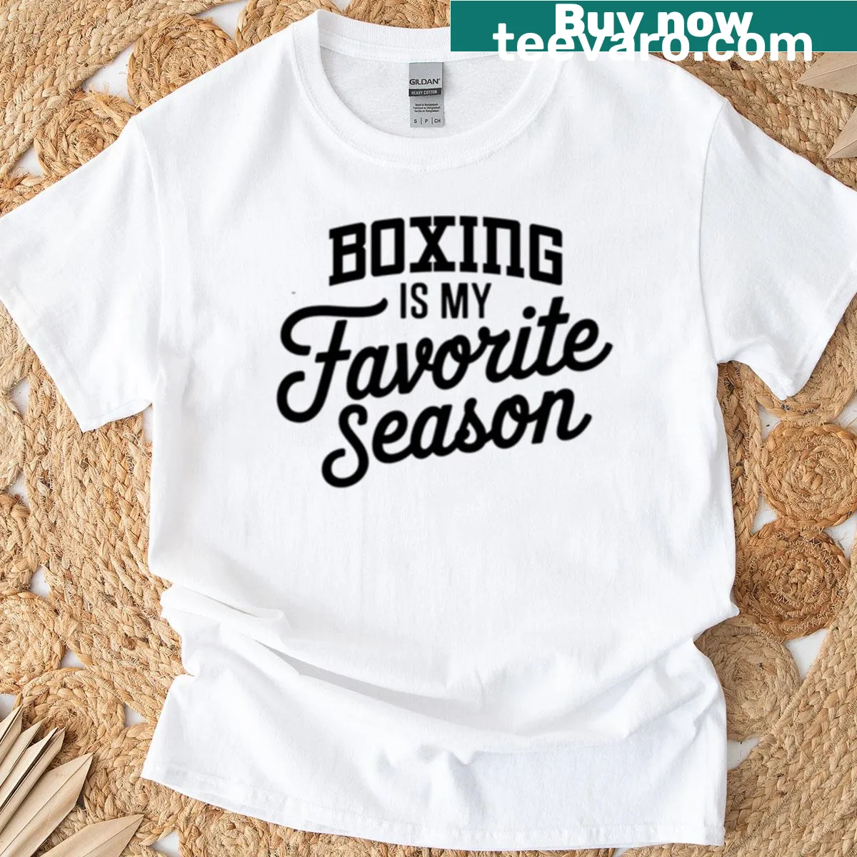 Funny boxing season T-shirt for passionate fans — on a men's t-shirt