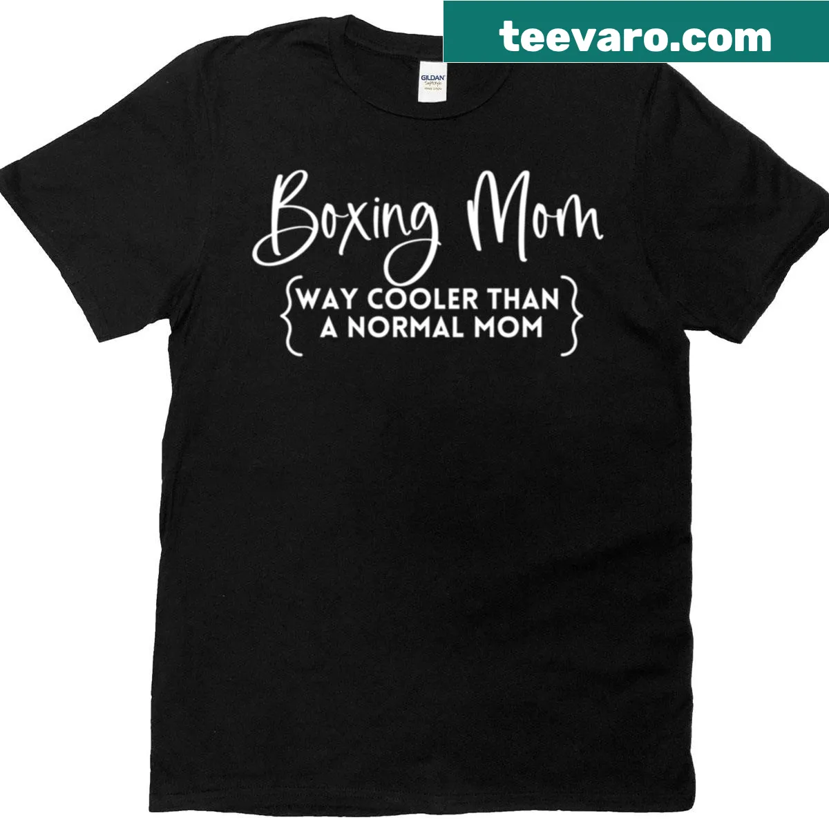Funny t-shirt for moms with the phrase Cooler Than A Normal Mom — on a men's t-shirt