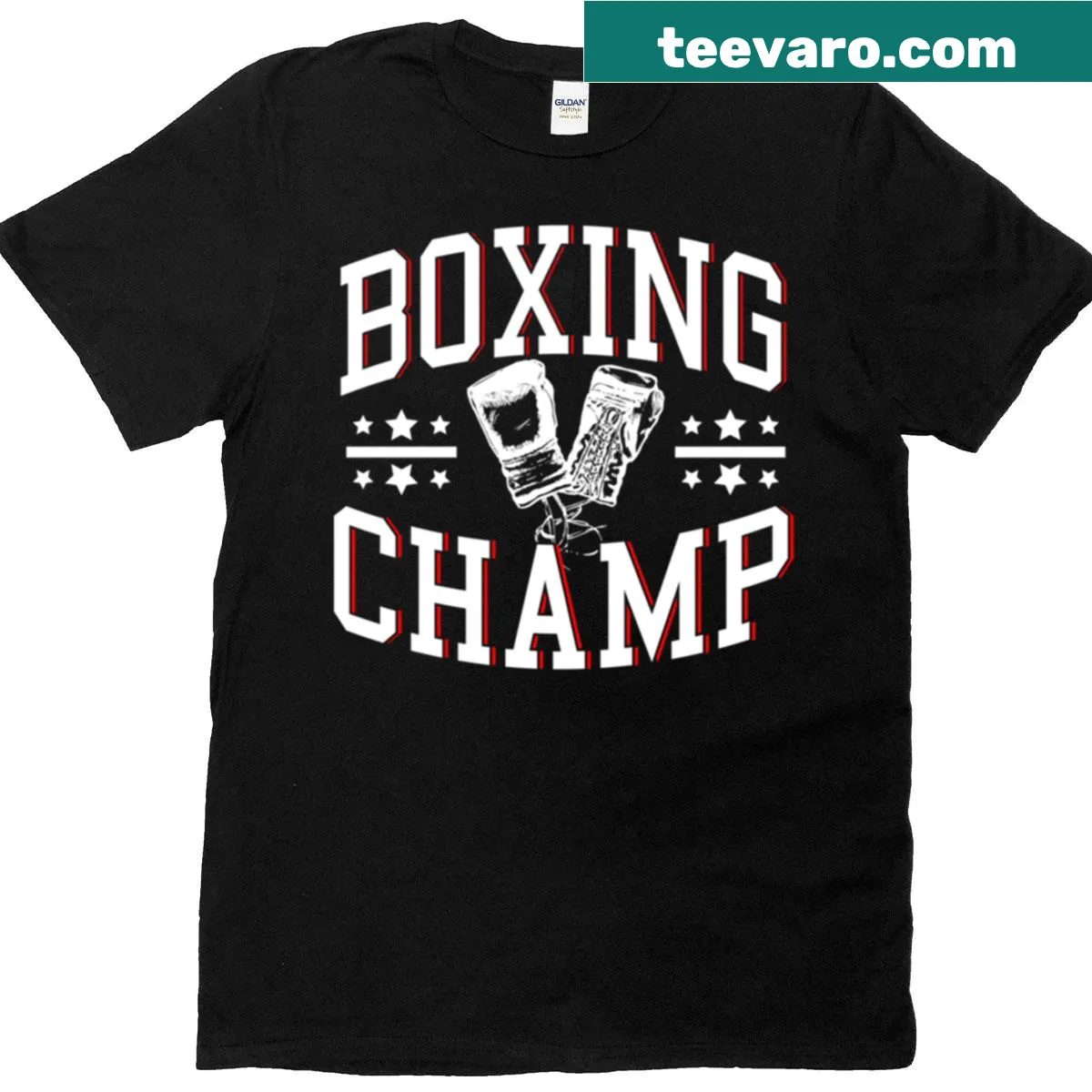 Boxing Champ t-shirt designed for boxing enthusiasts and players. — on a men's t-shirt