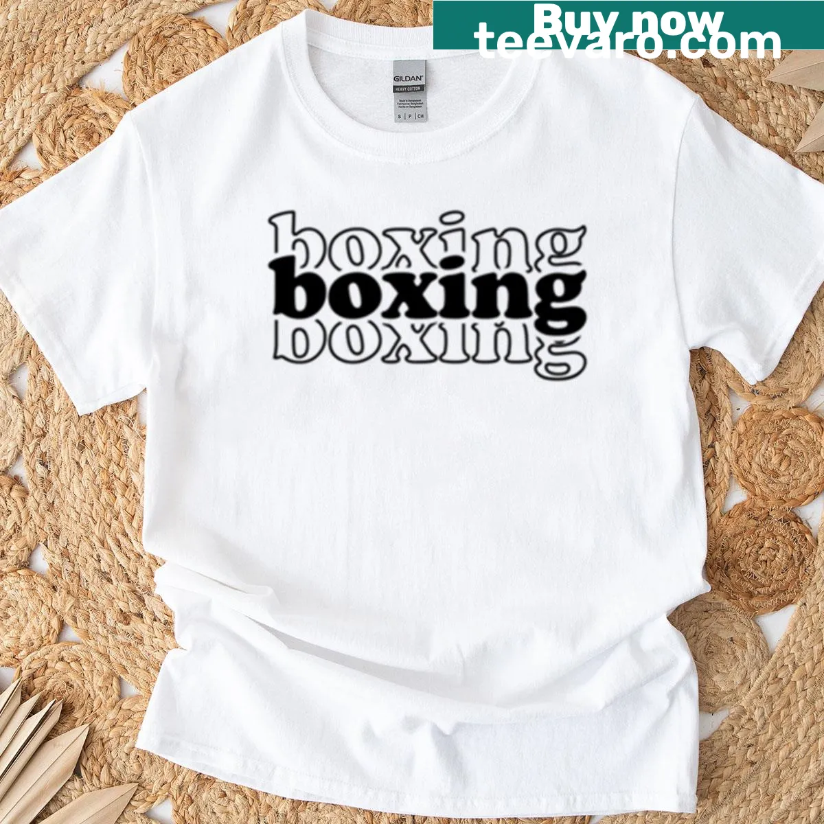 Funny vintage-style boxing lover T-shirt with playful graphics — on a men's t-shirt