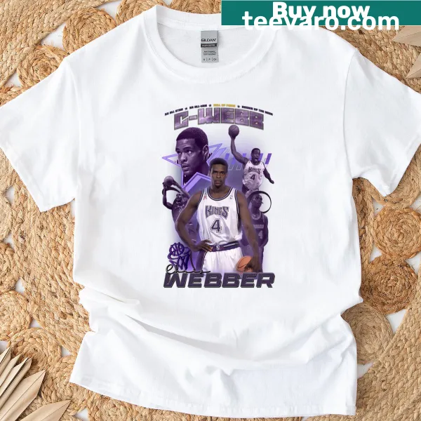 Vintage-style T-shirt honoring Chris Webber's basketball career