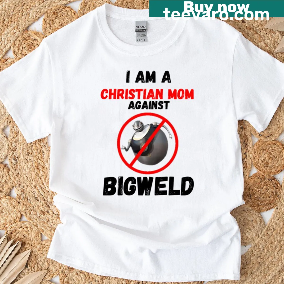 T-shirt with Christian message for moms — on a men's t-shirt