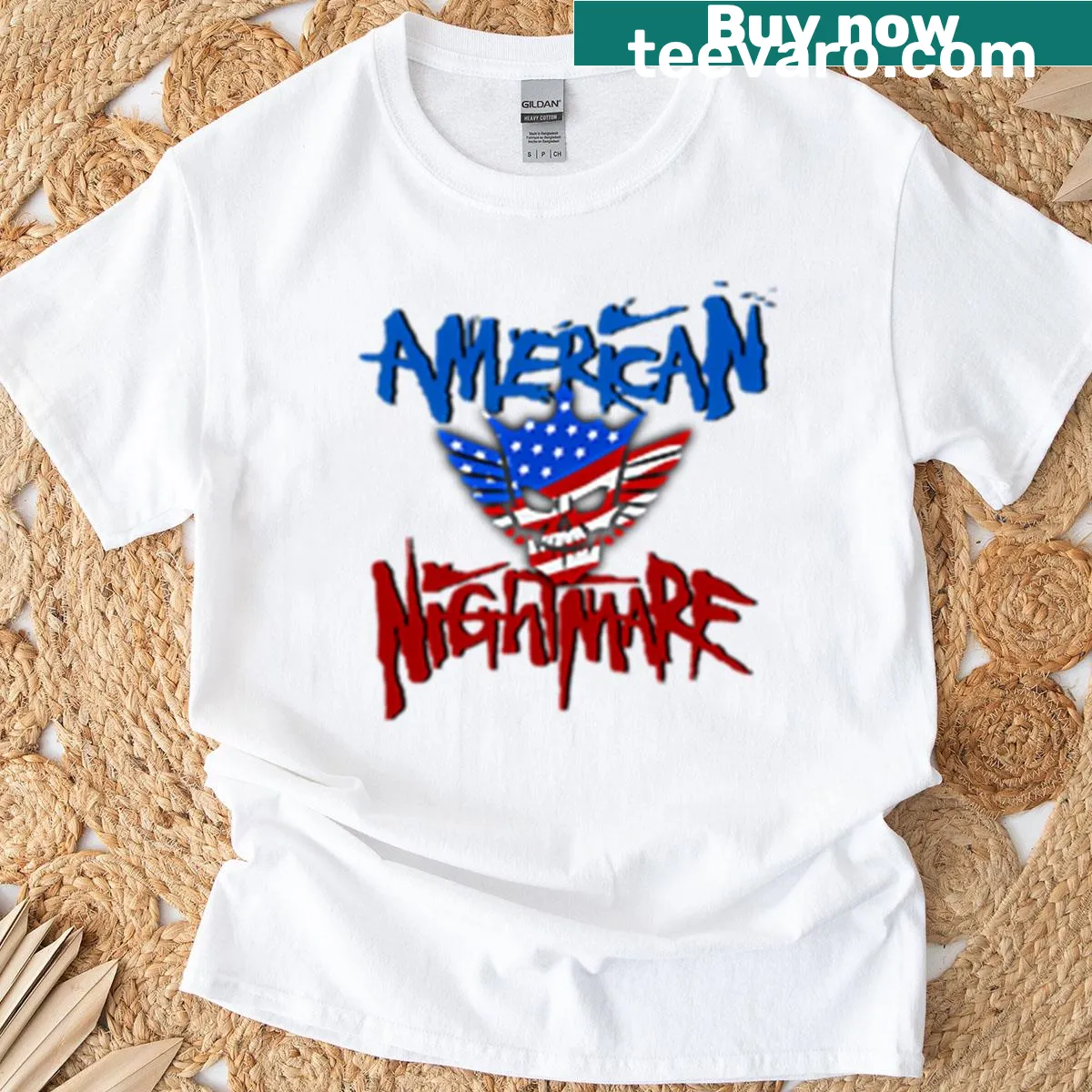 Illustration of Cody Rhodes in his American Nightmare persona — on a men's t-shirt
