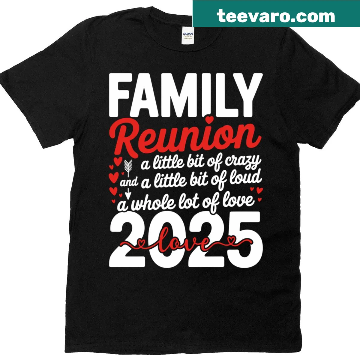 Playful Family Reunion T-shirt with fun quote and year 2025 — on a men's t-shirt