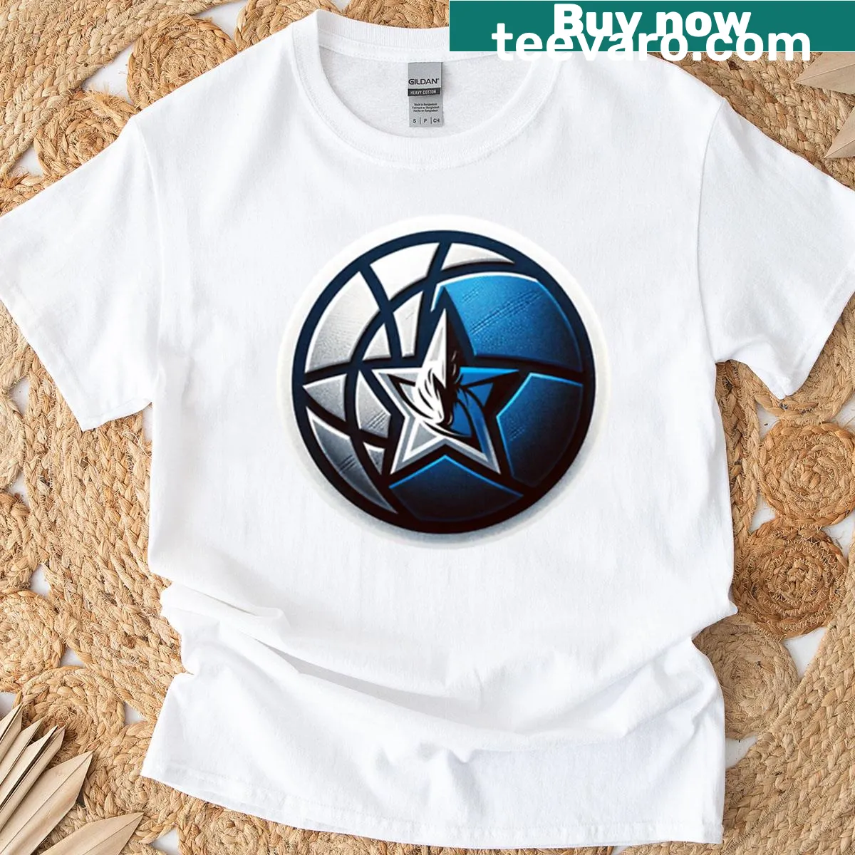 Dallas basketball-themed T-shirt for sports fans — on a men's t-shirt
