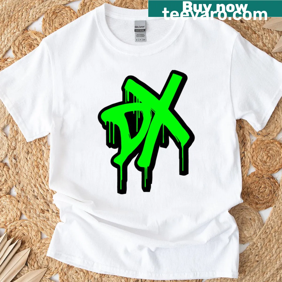 Graphic tee featuring the D-Generation X logo. — on a men's t-shirt