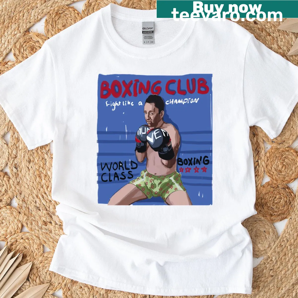 Sporty T-shirt with dynamic Fighting Club graphics. — on a men's t-shirt