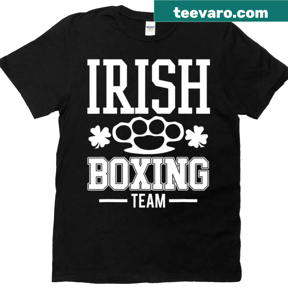 Irish boxing team graphic t-shirt with bold typography — on a men's t-shirt