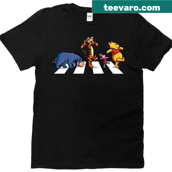 T-shirt featuring friends walking in the style of Abbey Road