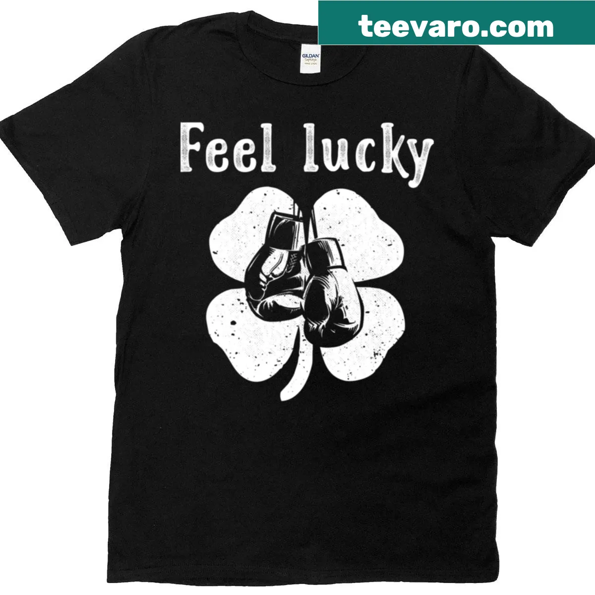 St. Patrick's Day boxing graphic t-shirt with humorous design — on a men's t-shirt