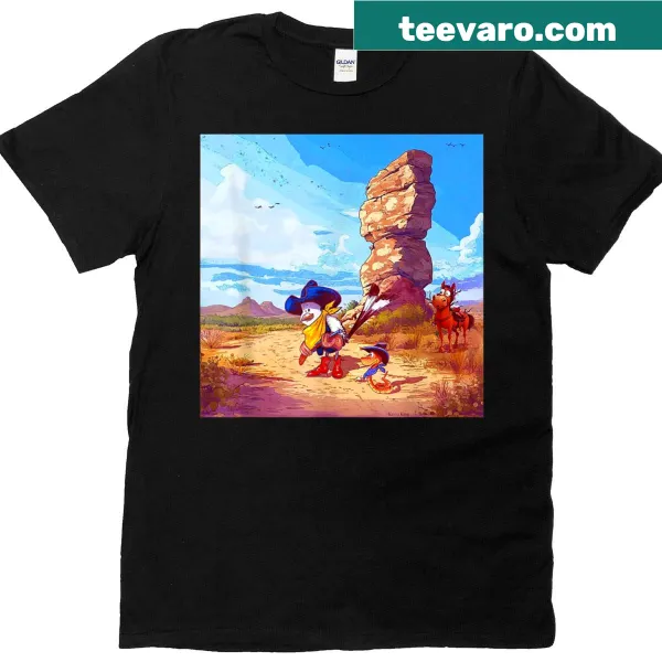 Illustrated t-shirt featuring Scissor Tail Fly Catcher and rattlesnake