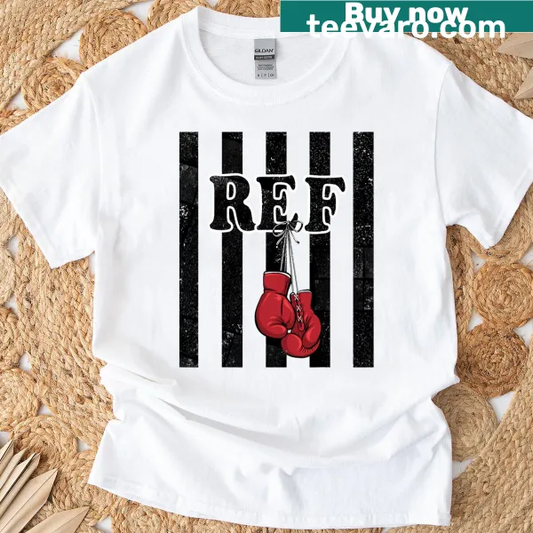 Humorous boxing referee graphic on a funny T-shirt