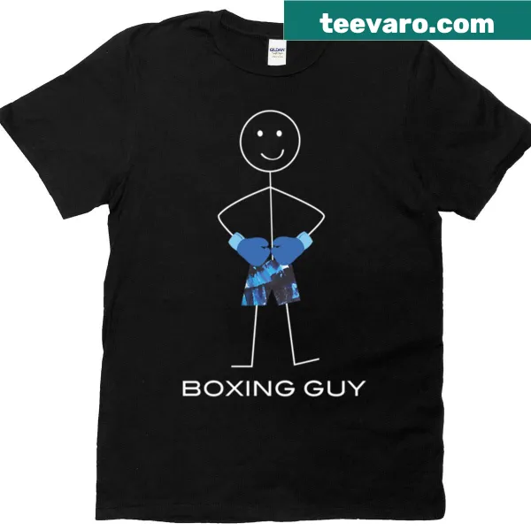 Humorous boxing-themed T-shirt featuring a cartoon boxer