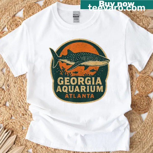 Retro t-shirt featuring a whale shark graphic for ocean lovers.