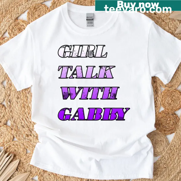 Humorous tee celebrating girl talk with witty text