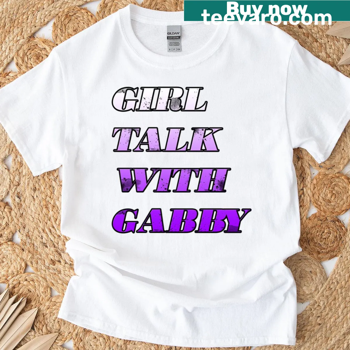 Humorous tee celebrating girl talk with witty text — on a men's t-shirt