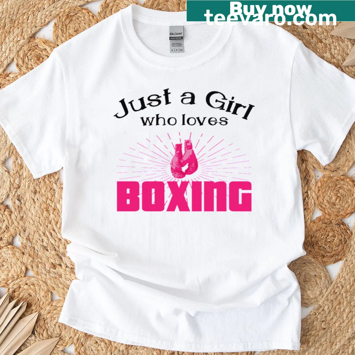 T-shirt with bold text stating 'Girl Who Loves Boxing' — on a men's t-shirt
