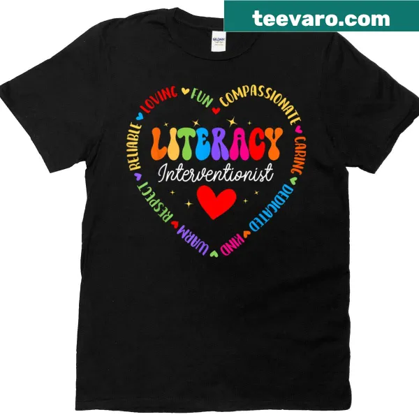 Retro T-shirt for literacy interventionists celebrating Teacher Appreciation Week