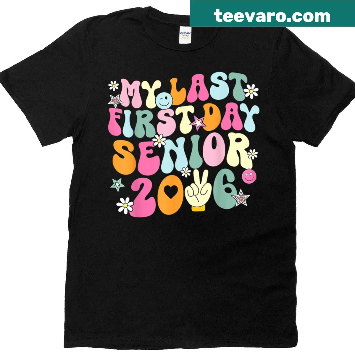 Illustrative design reading 'My Last First Day Class Of 2026' on a T-shirt — on a men's t-shirt
