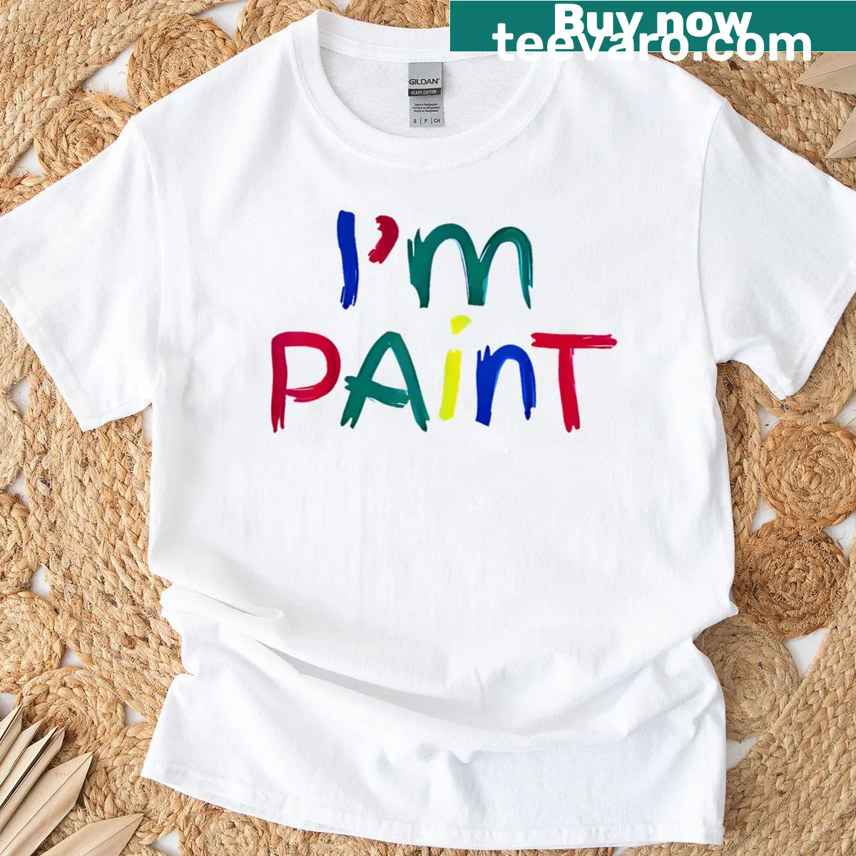 Cute finger painting design for couples — on a men's t-shirt