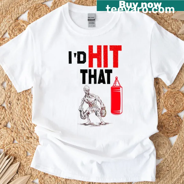 Funny boxing T-shirt with a humorous graphic and playful text