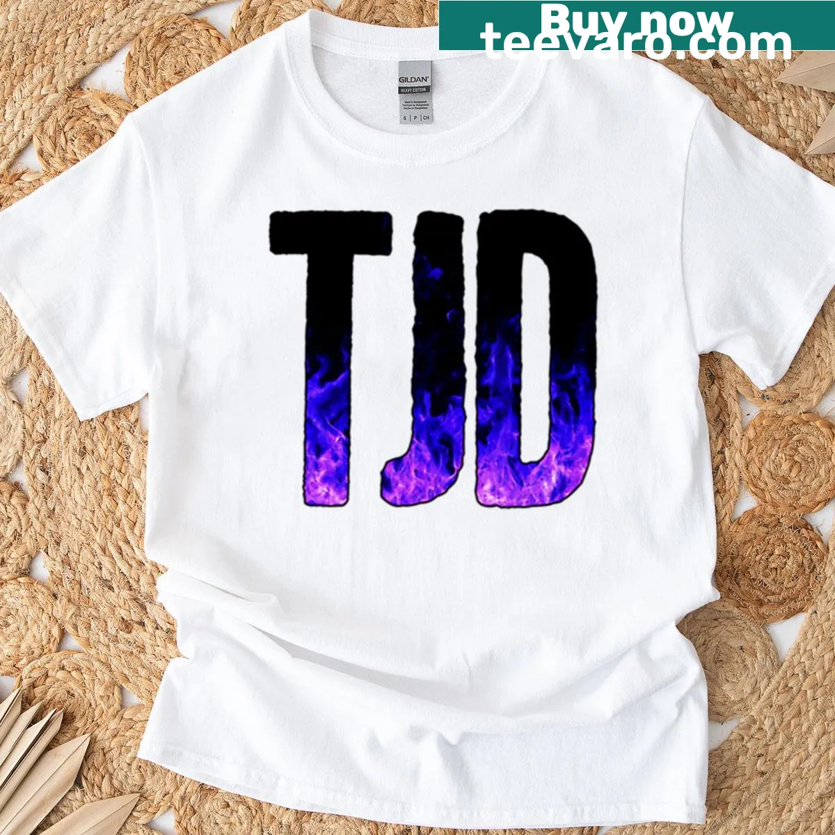 Judgment Day graphic T-shirt with futuristic typography. — on a men's t-shirt