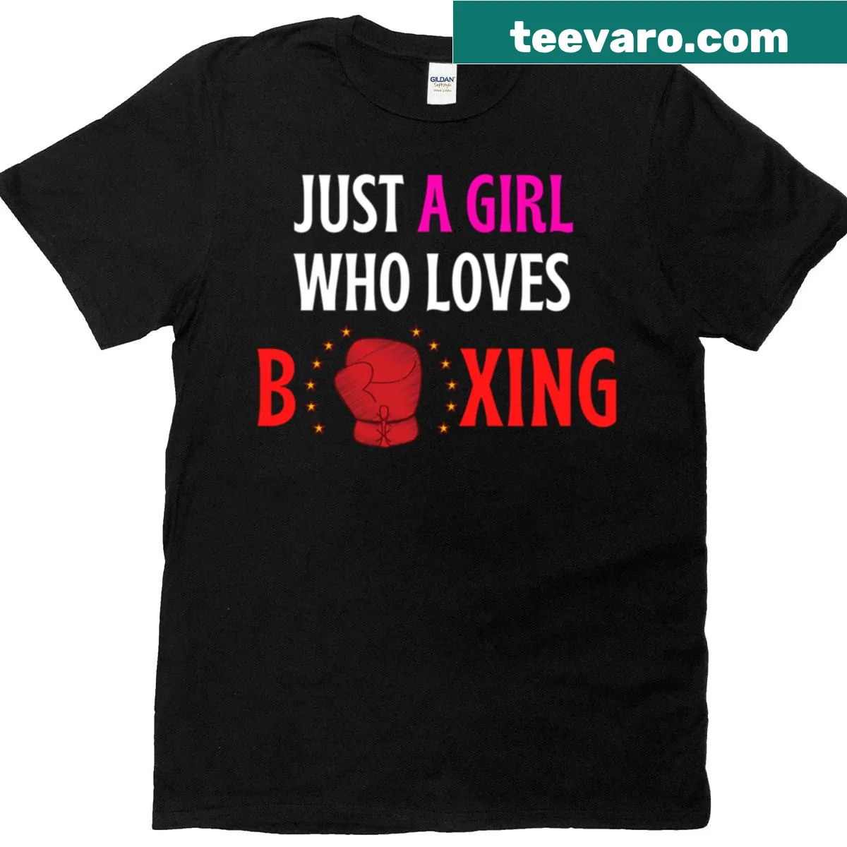 T-shirt declaring love for boxing with empowering text — on a men's t-shirt