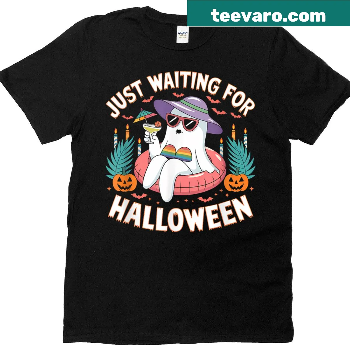 Fun Halloween-themed tee with a spooky goose design. — on a men's t-shirt