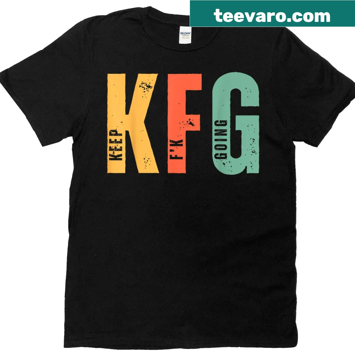Military-inspired graphic tee with motivational design. — on a men's t-shirt