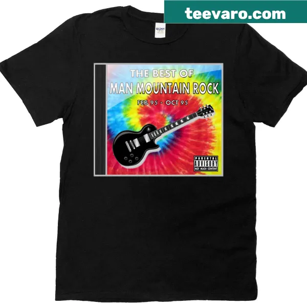 Wrestling-themed t-shirt featuring 'Man Mountain Rock' graphic.