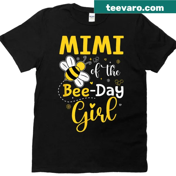 T-shirt for a girl's first birthday with bee-themed design