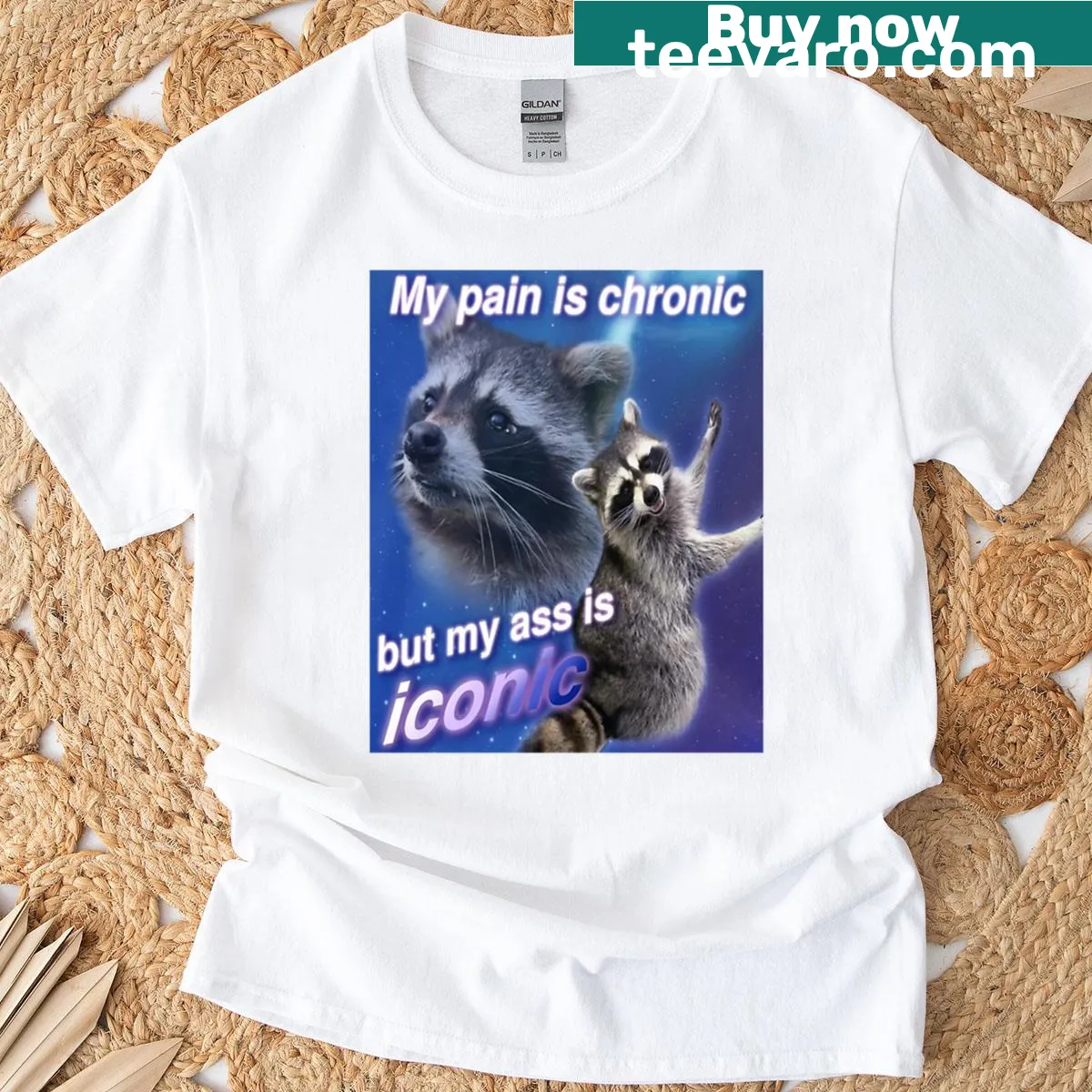 Active T-shirt with the phrase about pain and iconic attitude — on a men's t-shirt
