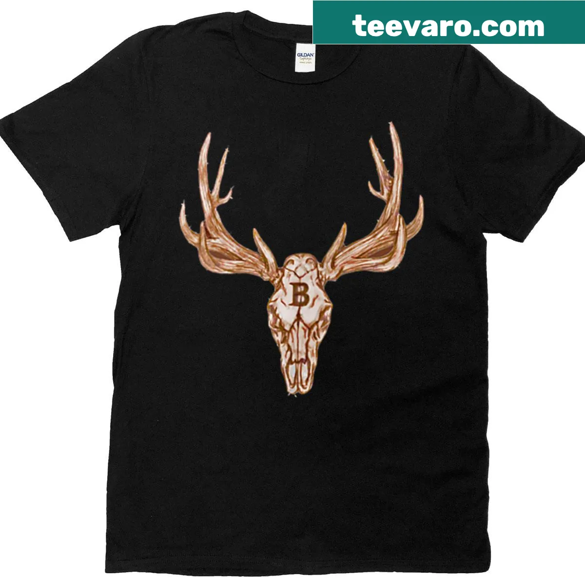 Outdoor-themed t-shirt with 'New B Kings Outdoors' graphic — on a men's t-shirt