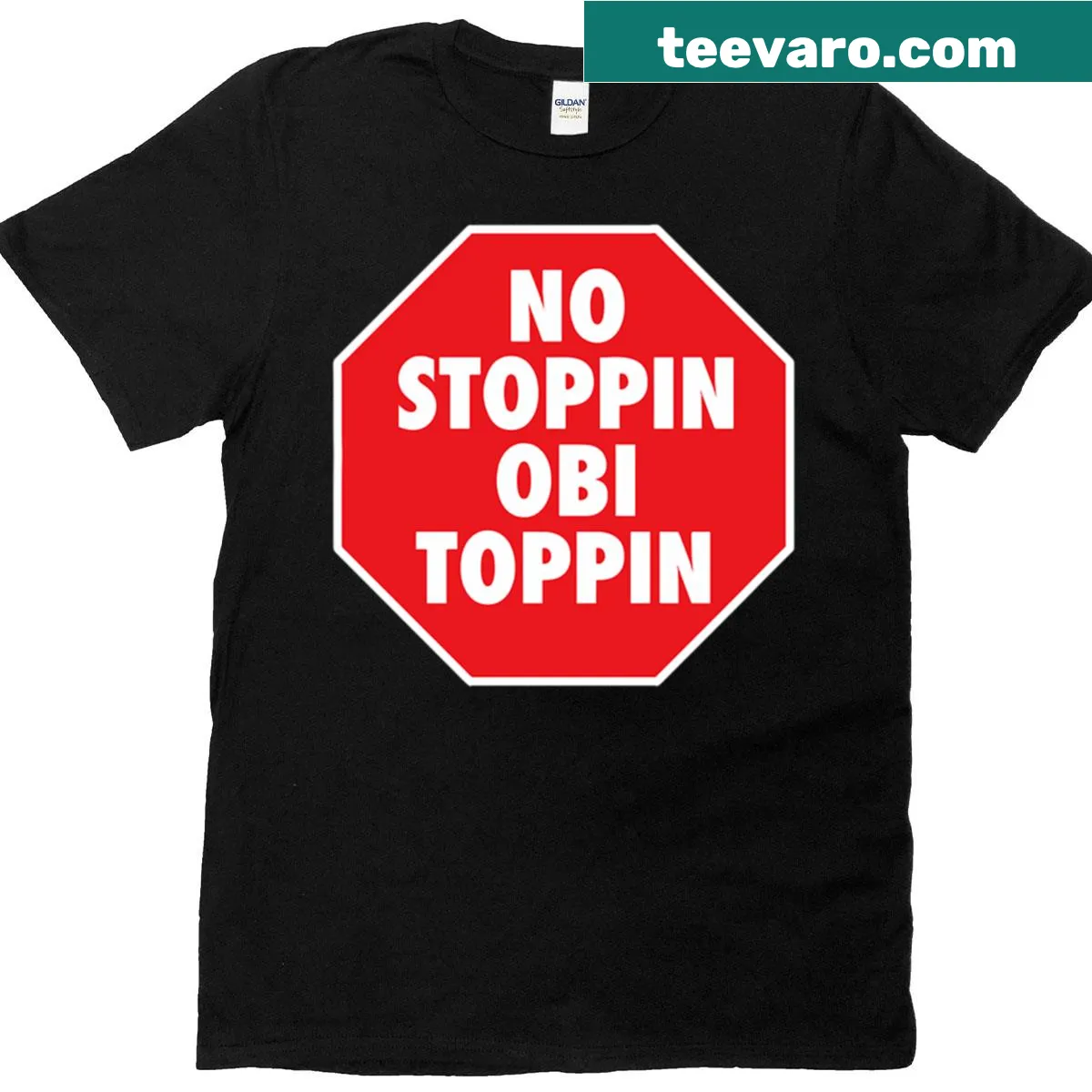 Playful T-shirt celebrating Obi Toppin with bold typography — on a men's t-shirt