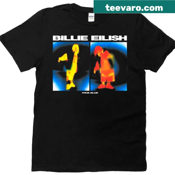 T-shirt with 'True Blue' text for Billie Eilish fans
