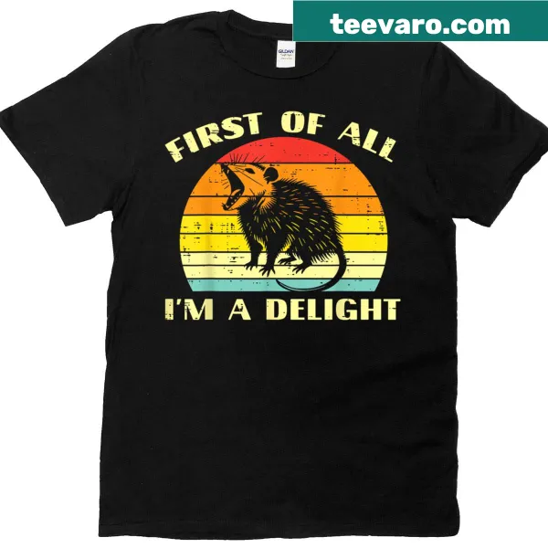 Cute cartoon opossum t-shirt with humorous text