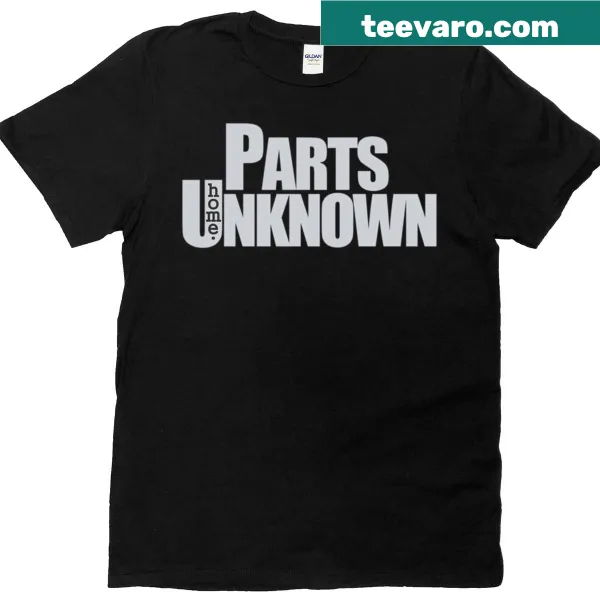 Bold wrestling-themed t-shirt with 'Parts Unknown' text