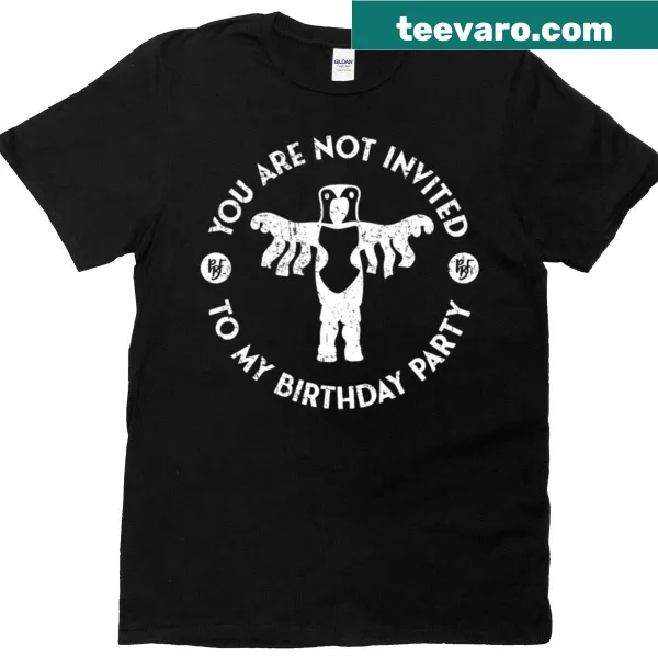 Kid's t-shirt with humorous birthday invitation text