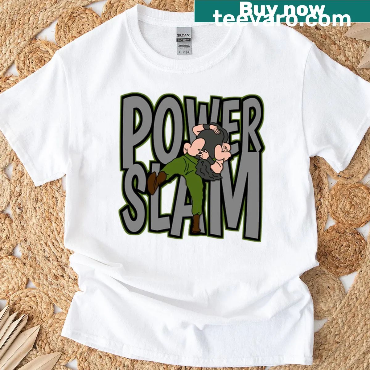 Oversized T-shirt with bold graphic for active wear — on a men's t-shirt