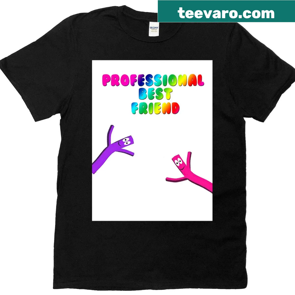 T-shirt declaring 'Professional Best Friend' in playful typography — on a men's t-shirt