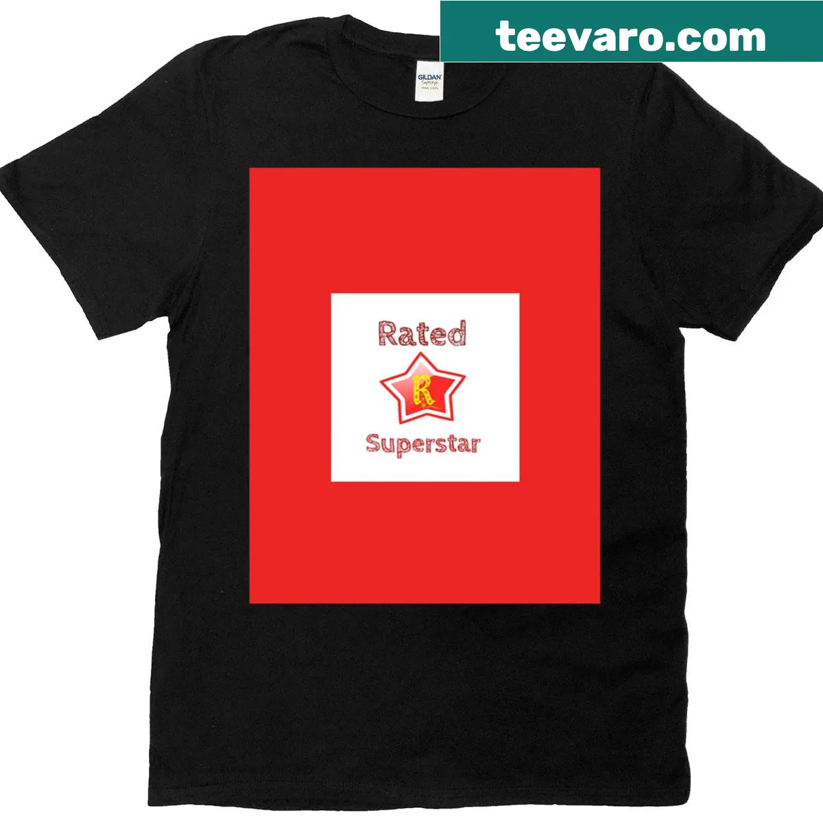Bold t-shirt celebrating the Rated R Superstar in wrestling — on a men's t-shirt
