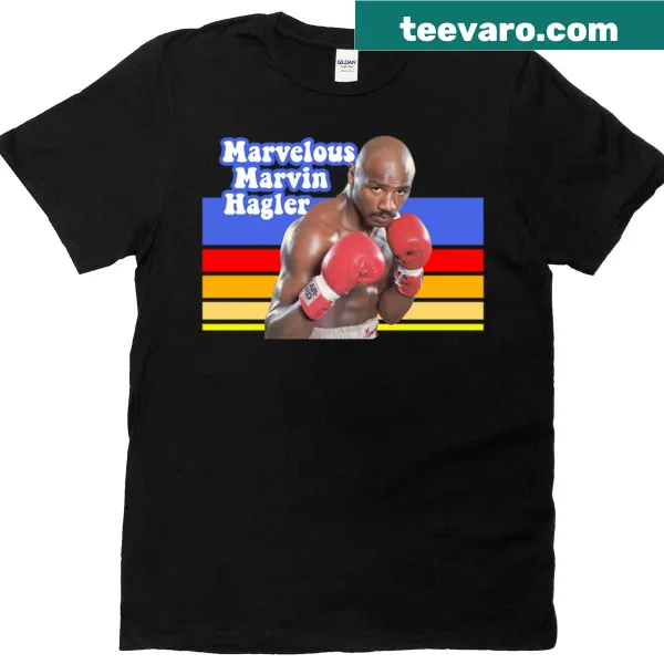 Retro T-shirt celebrating boxer Marvin Hagler