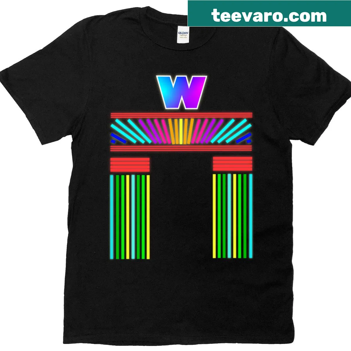 Vintage wrestling T-shirt featuring a dynamic entrance graphic — on a men's t-shirt