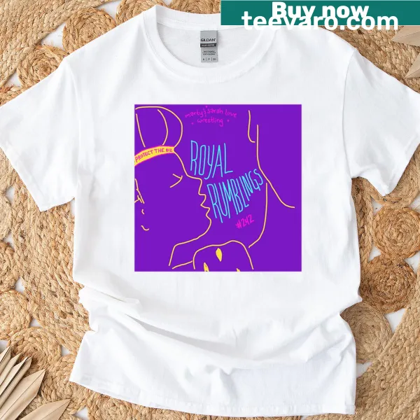 Wrestling-themed Royal Rumblings t-shirt with playful graphic