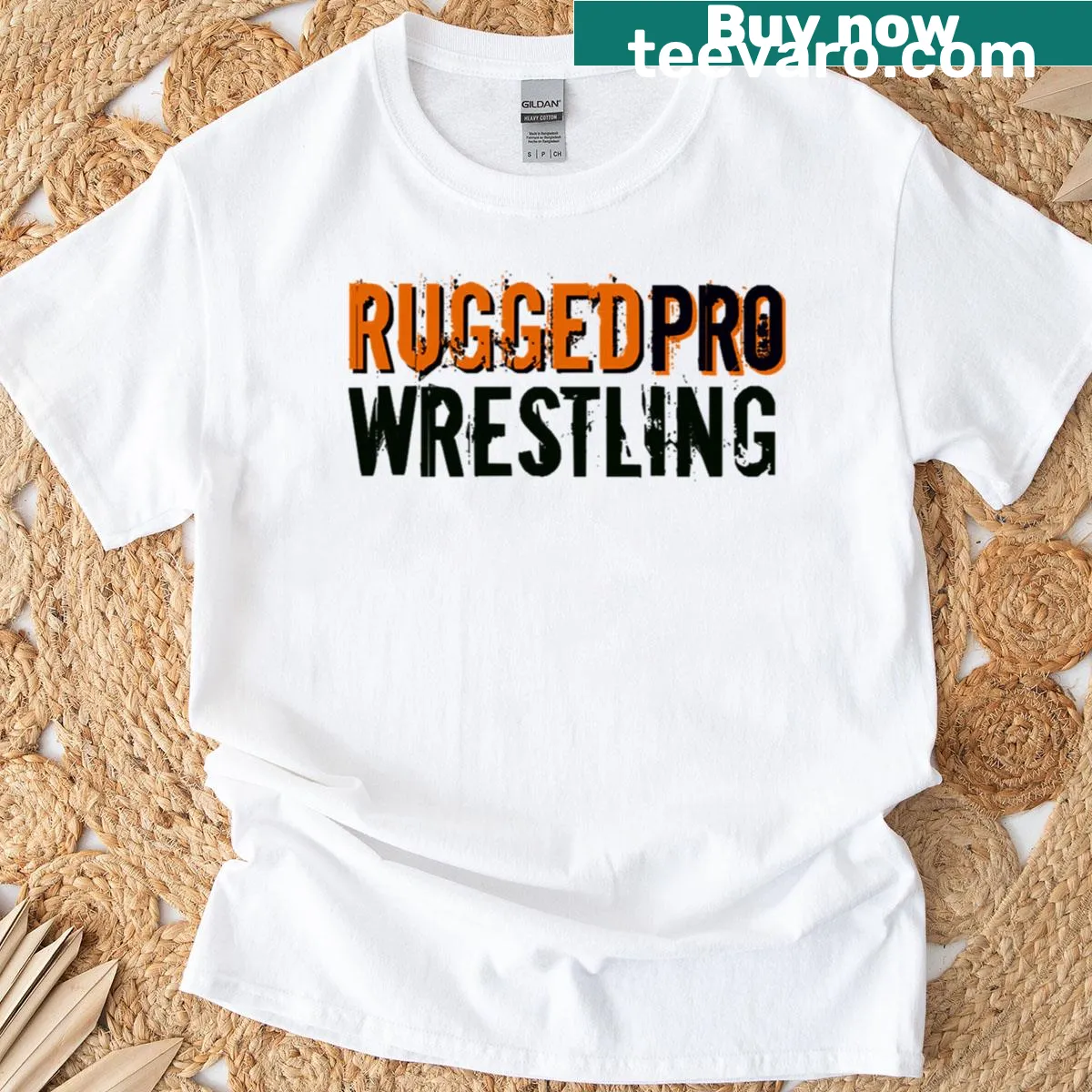 Ruggedpro Blackorange Logo T-shirt featuring a bold outdoor logo — on a men's t-shirt