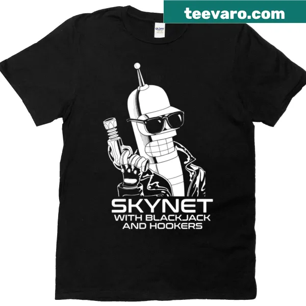 Playful Skynet-themed T-shirt with humorous graphics