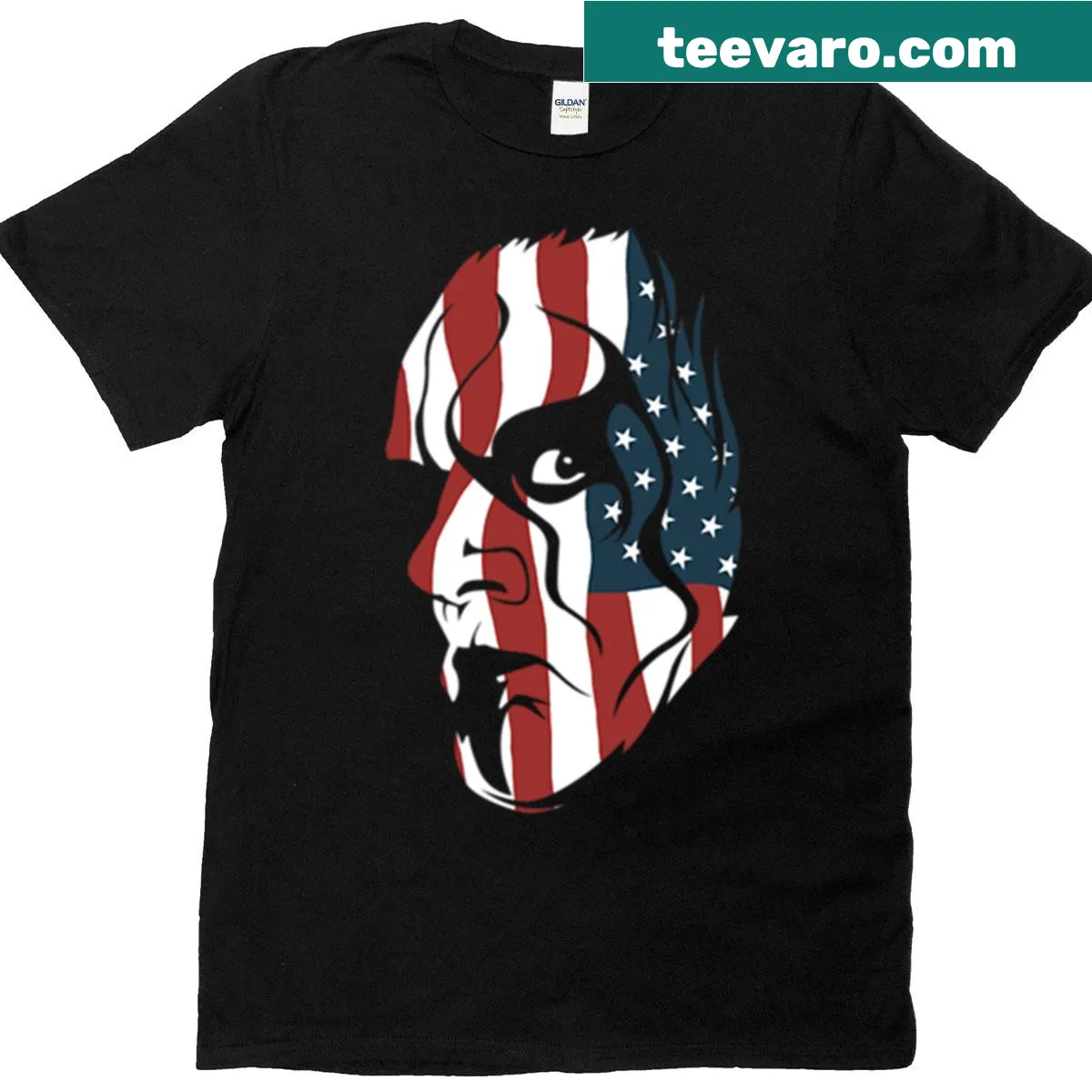 Quirky T-shirt featuring a funny sting face graphic for humorous wear. — on a men's t-shirt