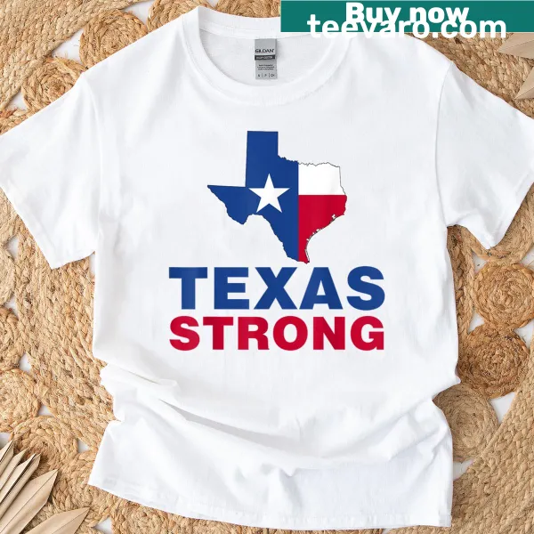 Texas flag and uplifting message printed on T-shirt