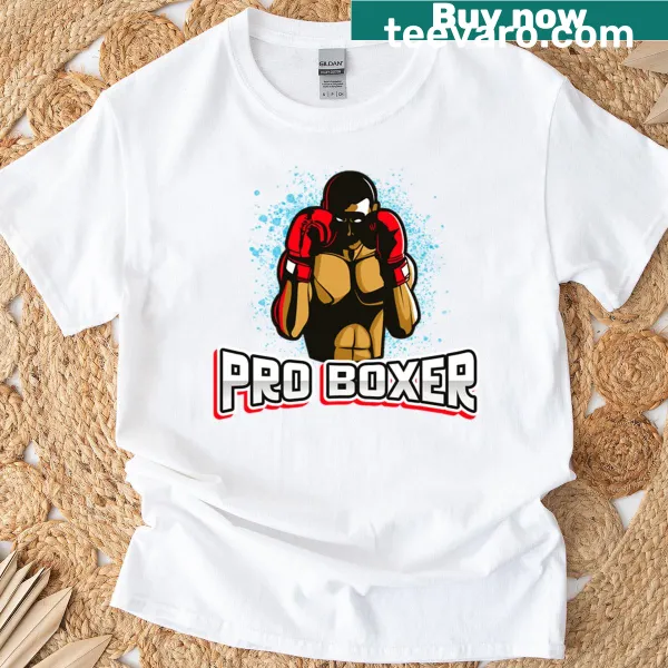 T-shirt featuring the phrase 'Pro Boxer' in bold typography