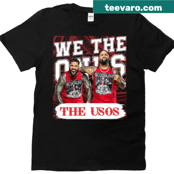 Fan art t-shirt featuring The Usos wrestlers in action